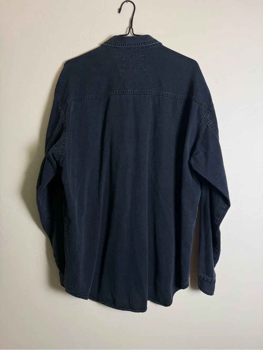 Vintage 1996 Levi's Red Tab Black cotton denim button-up shirt size Large
